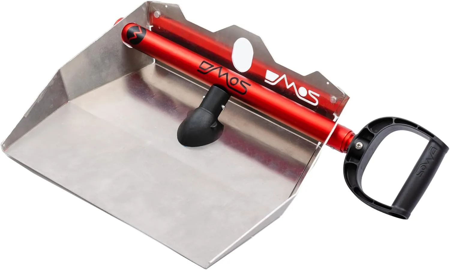 DMOS Alpha 4 Snow Shovel – Heavy-Duty Aircraft Aluminum (Metal) Pusher/Scoop, for Sidewalk Driveway with Collapsible Handle for Emergency Extra-Large Snow Shovel Tool for Truck or Car