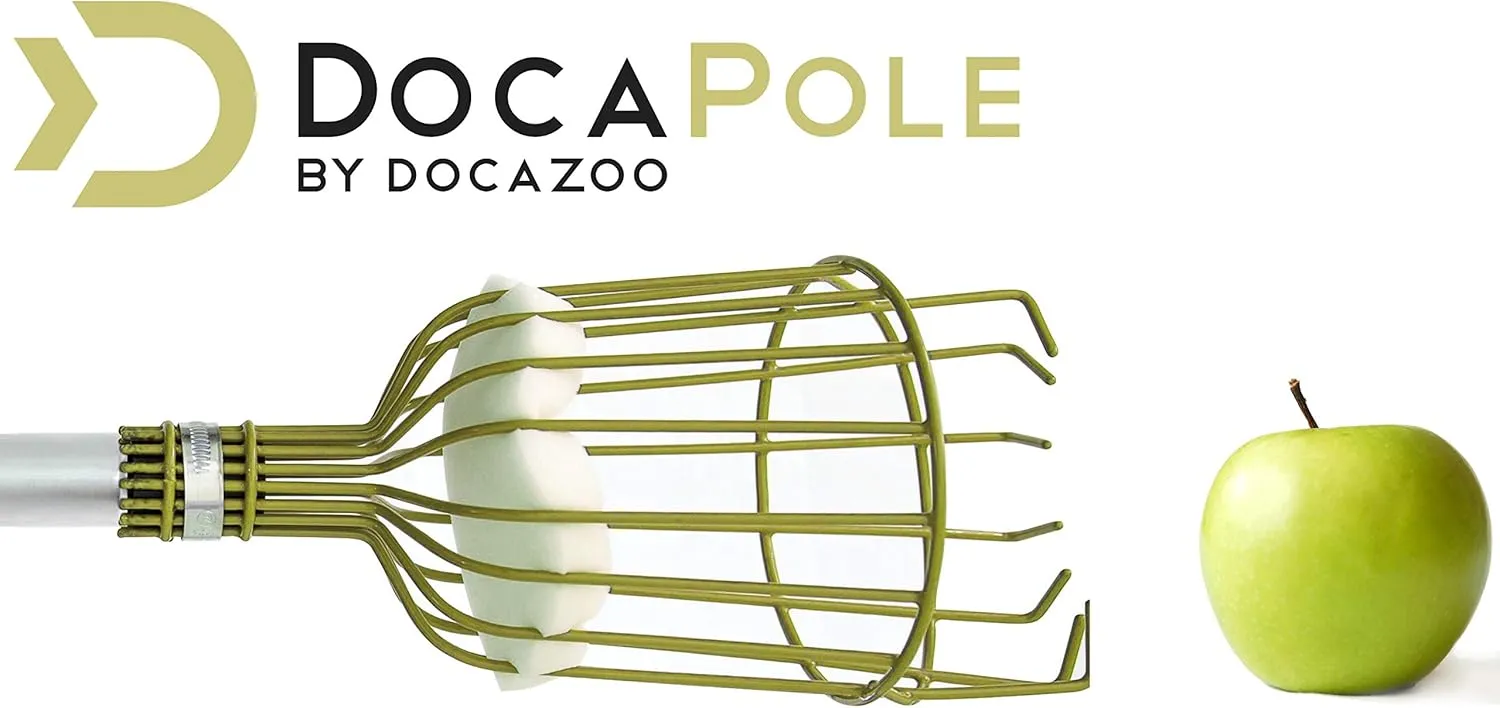 DOCA Gardening Tools 5-12 Ft - Extension Pole for Tree Trimming, Fruit Picker, Roof Rake for Leaves - Fruit Picker