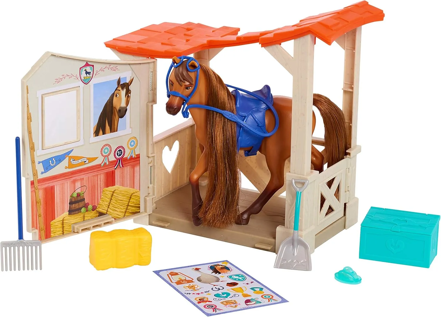 DreamWorks Spirit Riding Free Horse & Stable Accessory Set, Kids Toys for Ages 3 Up by Just Play