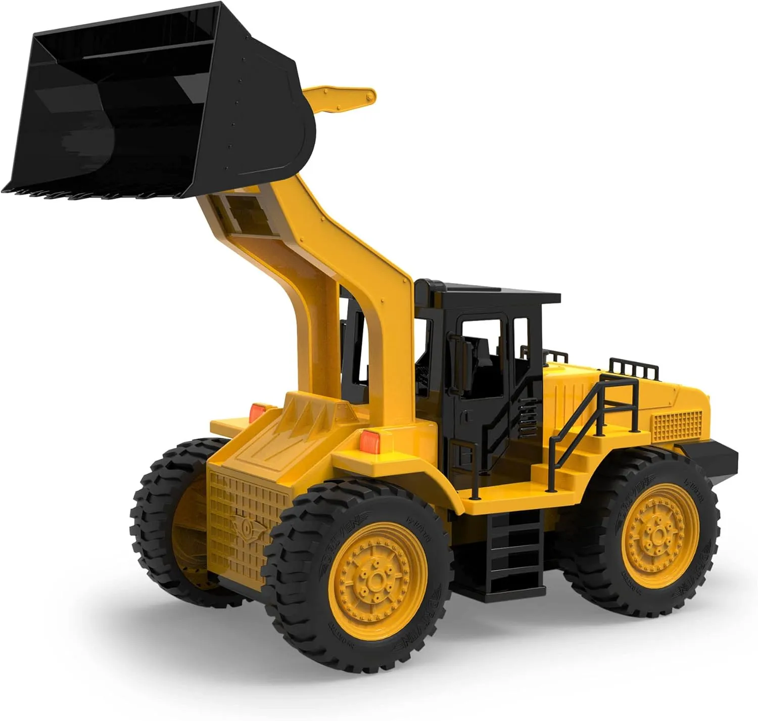 Driven by Battat – 18" Front End Loader Toy Trucks – Big Wheel Loader for Indoor&Outdoor Play – Construction Sandbox Toys – Realistic Engine Sound & Multiple Moving Parts – Gift for Kids Ages 3 