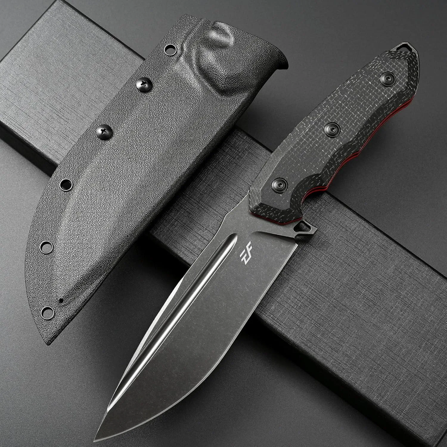 Eafengrow EF150 Fixed Blade Knife Sleipner Steel Blade Micarta Handle Full Tang EDC Tool Straight Knife for Working Camping Survival