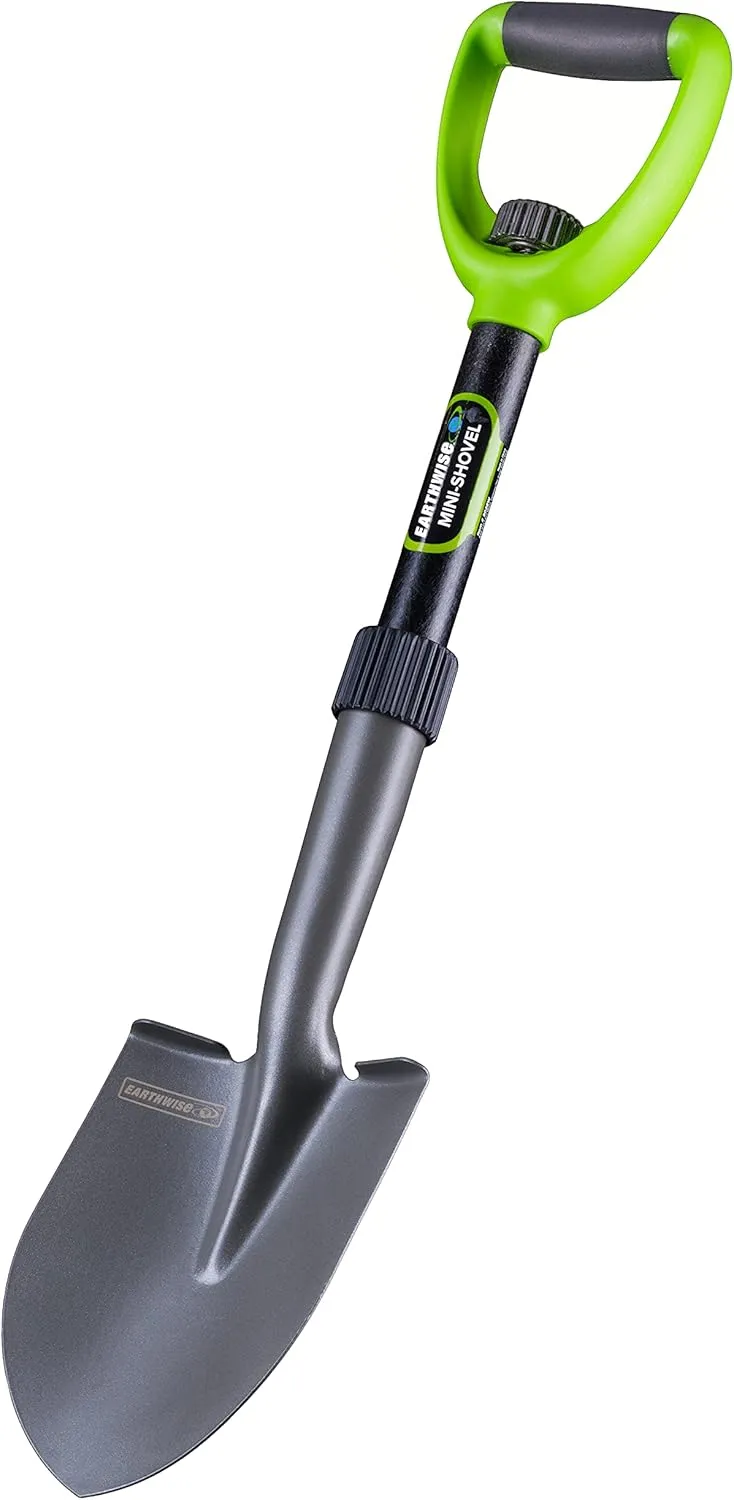 Earthwise 26.5 Inch Carbon Steel D-Handle Compact Collapsible Trenching Mini-Shovel