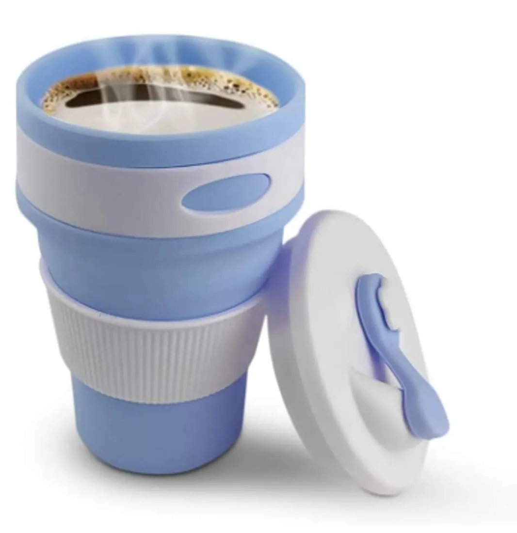 EMERGE Collapsible Travel Coffee Mug 350 ML (Sky Blue)