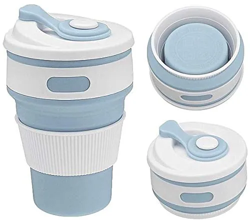 EMERGE Collapsible Travel Coffee Mug 350 ML (Sky Blue)