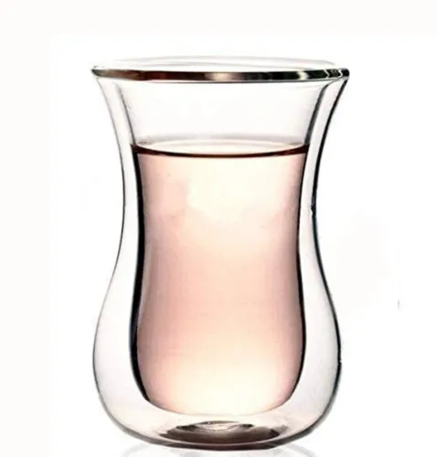 EMERGE Double Wall Coffee Cup Heat Resistant Glass Pack of 2 - 125ML