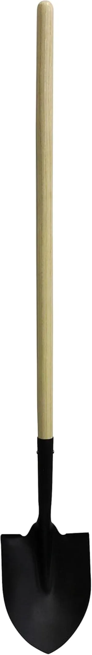 Emsco Group Workforce Tools Round Point Shovel - Sturdy 48” Wooden Handle - Heavy Duty 16 Gauge Steel Head