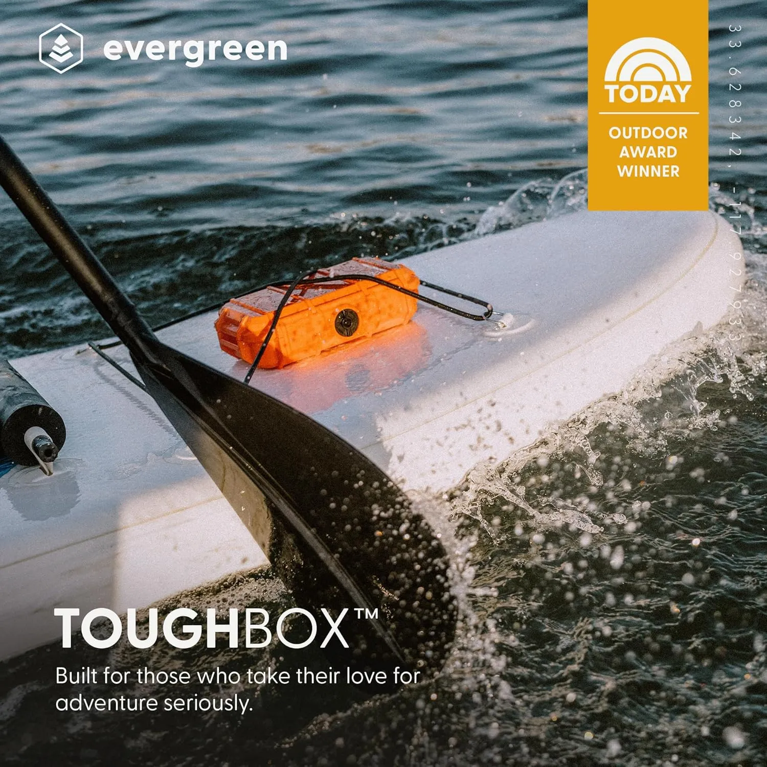 Evergreen 56 ToughBox - EDC Dry Box Protective Case USA Made for Organization of Cameras, Phones, Camping, Fishing, Hiking, Water Sports (Yellow)