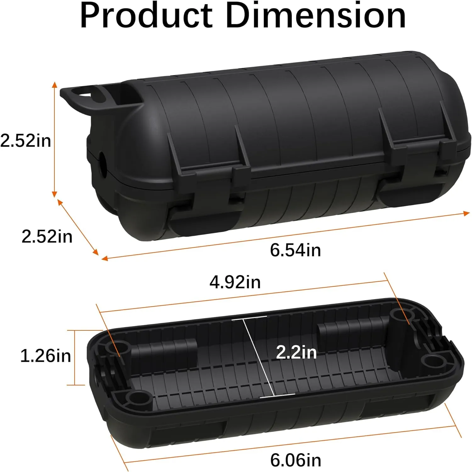 Extension Cord Cover Outdoor, 8 Pack IP54 Water-Resistant Power Cord Protector Electrical Connection Box Outside Cable Safety Cover for Electronics Plug Outlet Tool Holiday Light, Black