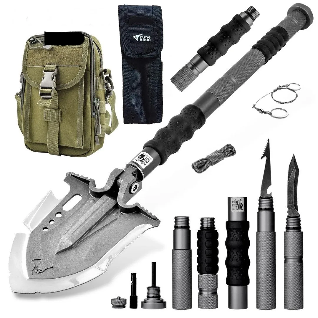 F-A3 Tactical Shovel w/Military Pouch and Handle Extension 2 Pack