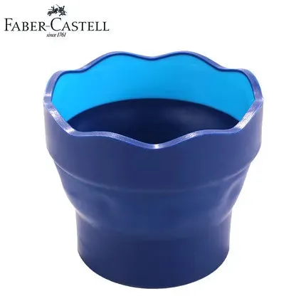 Faber-Castell Clic & Go Artist Water Cup - Dark Green Paint Brush Washer Folding Washing Bucket Retractable Brush Bucket