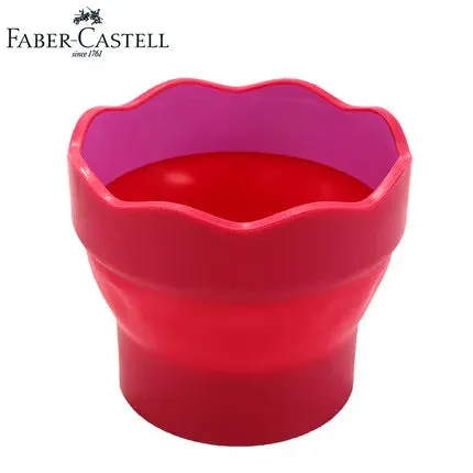 Faber-Castell Clic & Go Artist Water Cup - Dark Green Paint Brush Washer Folding Washing Bucket Retractable Brush Bucket