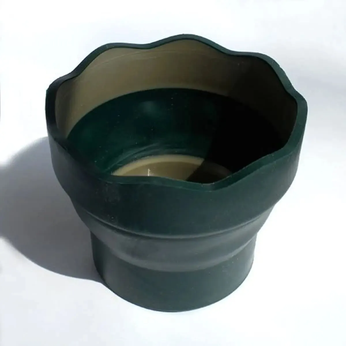 Faber-Castell Clic & Go Artist Water Cup - Dark Green Paint Brush Washer Folding Washing Bucket Retractable Brush Bucket