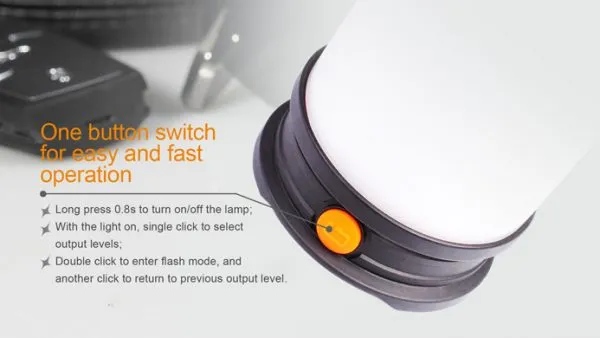 Fenix CL30R – 650 Lumens Rechargeable LED Camping Lantern Black