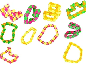 Fidget Sensory Twisting Folding Shapeshifting Hand Fidget Toys Set of (4) Quiet fidgets: Snap N Click, Genuine Tangle® Twister Toy , Snake Fidget Puzzle , Polygonzo Geo-Morph Fidget