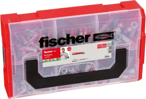 fischer FIXtainer Duopower - Power and Smart Box Set, Universal Plug, 210pcs (Whitout Screws) Folding Expansion Home Renovation Solid, Hollow or Drywallpaper Secure Fastening Solution