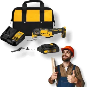 Fits DEWALT XR 20-volt Max Cordless Brushless 3-speed 6-Piece Oscillating Multi-Tool Kit with Soft Case (1-Battery, 1-Charger Included), Yellow and Black, DCS356-G