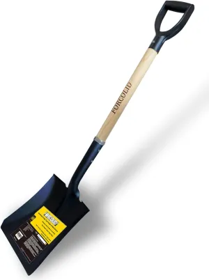 Flat Shovel, Square Shovel for Transfer Snow, 41 inch Long, Durable D Grip, for Farming, Outdoor Works, Gardening, Landscape Works