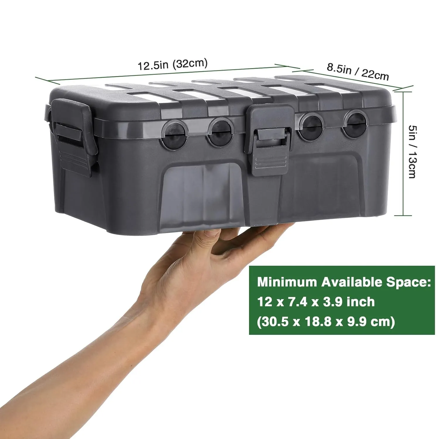 Flemoon IP54 Waterproof Box with Large Capacity Outdoor Weatherproof Box, Gray