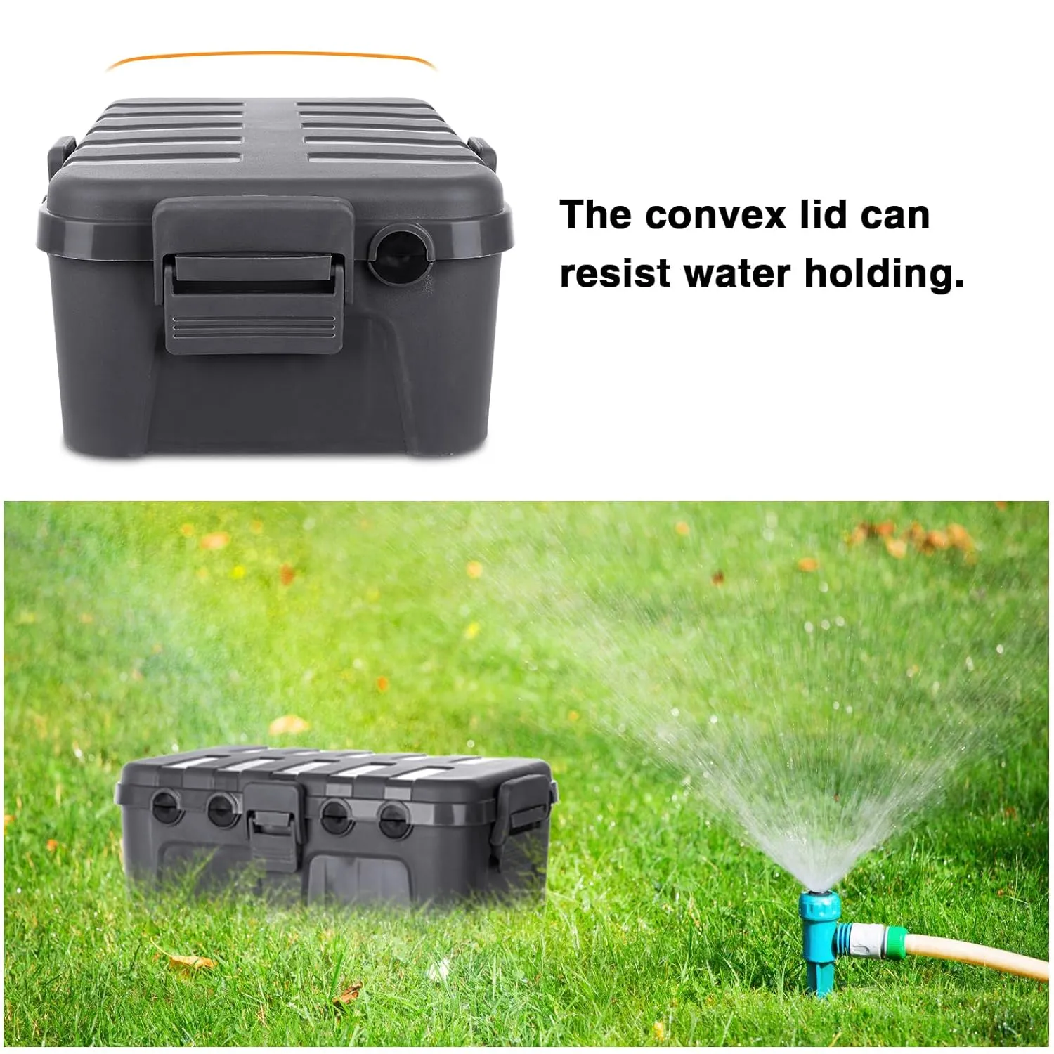 Flemoon IP54 Waterproof Box with Large Capacity Outdoor Weatherproof Box, Gray