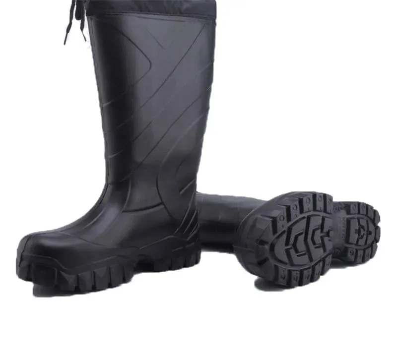 Fly Fishing Boots Outdoor Hunting Camping Waterproof Snow Boot Rubber Rain Boots Winter Warm Mens fish Shoes Fishing Waders