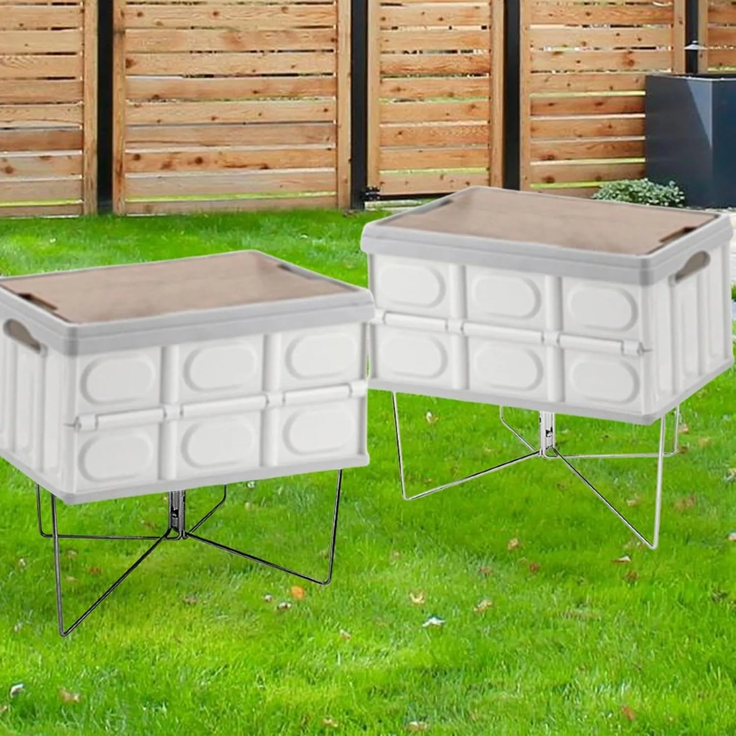 Foldable Cooling Stand Fridge Ice Box Holder Folded Ice Box Holder Camping Furniture Tool Suitcase Rack for Travel Household