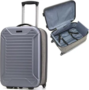 Foldable Luggage, Lightweight Storage Box, Hard Shell Trolley Case, Resistant To Drop And Pressure, Not Easy To Deform (Color : Black, Size : 24inch)