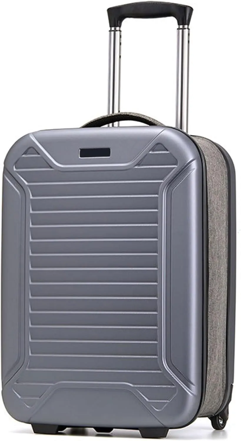 Foldable Luggage, Space Separation Design, Large Capacity Hand Suitcase,Resistant To Drop And Pressure, Hard Shell Storage Box (Color : Black, Size : 20inch)