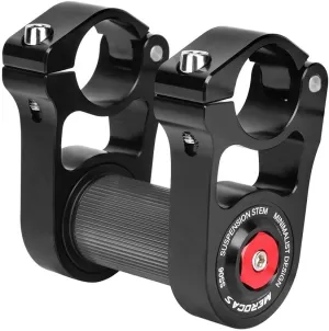Folding Bike Stem, Suspension Double Stem Handlebar Riser Adapter, 25.4mm Aluminum Bicycle Handlebar Stem for Folding Bike Bicycle Part