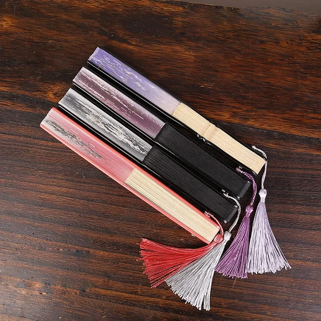 Folding Fan,Hand Fan Folding, Classical Craft Dance Catwalk Fan Ladies Silk Gift Folding Fan for Wedding Gift Party Favors Chinese Handheld Folding Fan (Color : G) (A) (Color : E)