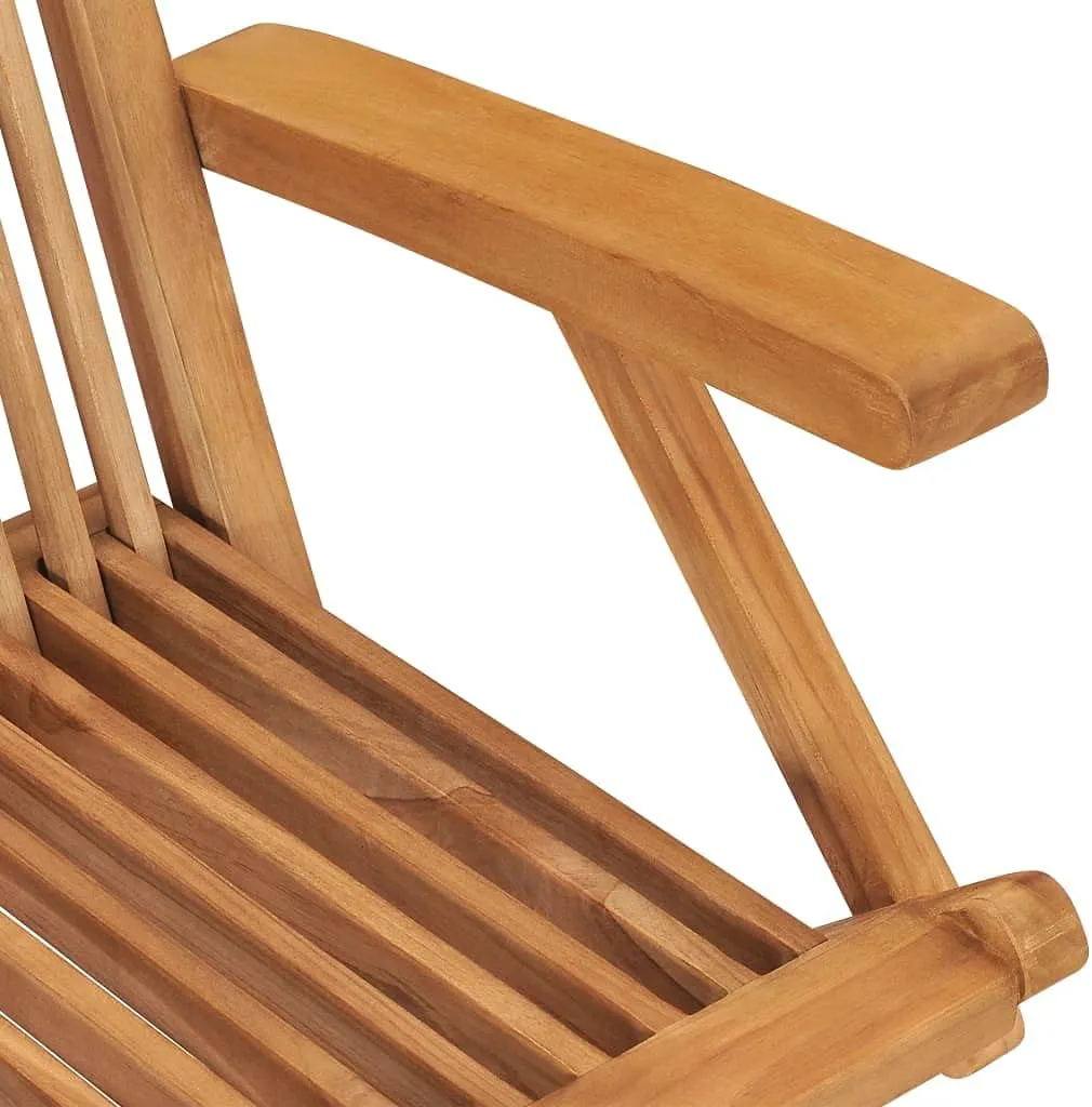 Folding Patio Chairs 2 pcs Solid Teak Wood Outdoor Chairs Comfortable Lounge Chairs for Garden, Patio, Backyard, Balcony with Durable and Weather-Resistant Design