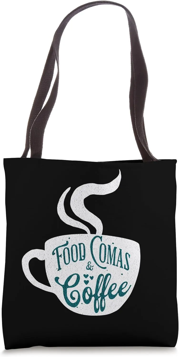 Food Comas & Coffee Retro Coffee Cup Christmas Gifts 2023 Tote Bag