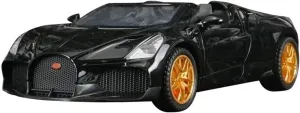 for Bugatti Mistral 1:32 Alloy Sports Car Model Die Casting Racing Simulation Sound Light Gift(Black)