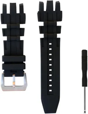 for Invicta Subaqua Reserve Watch Replacement Rubber Silicone Band/Strap - Black Invicta Watch Strap
