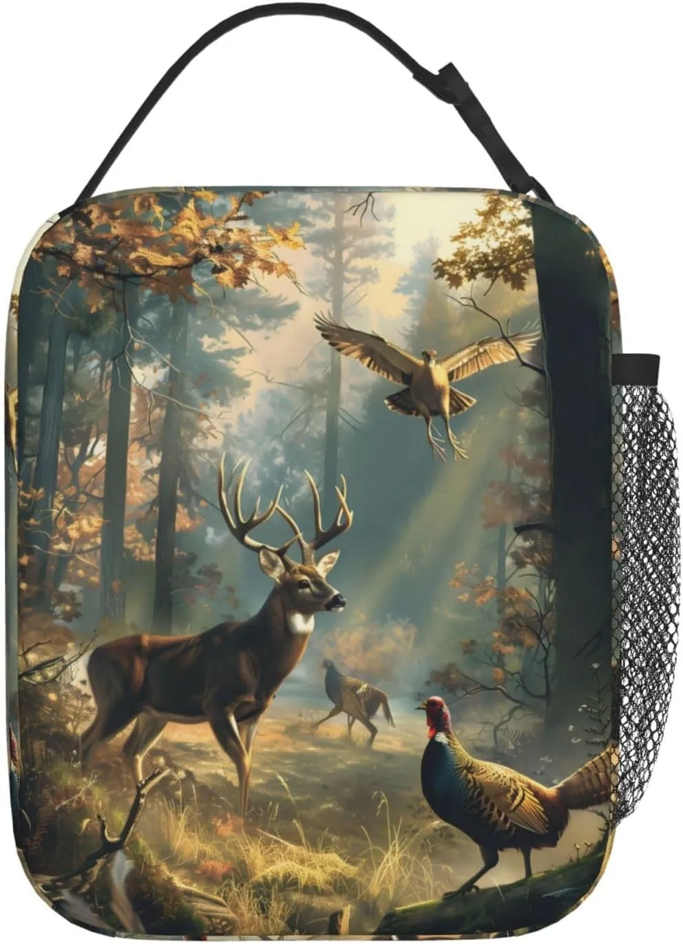 Forest Wildlife Deer Lunch Box for Women Men, Insulated Lunch Box, Reusable Lunch Bag for Office, Work, Picnic, Travel