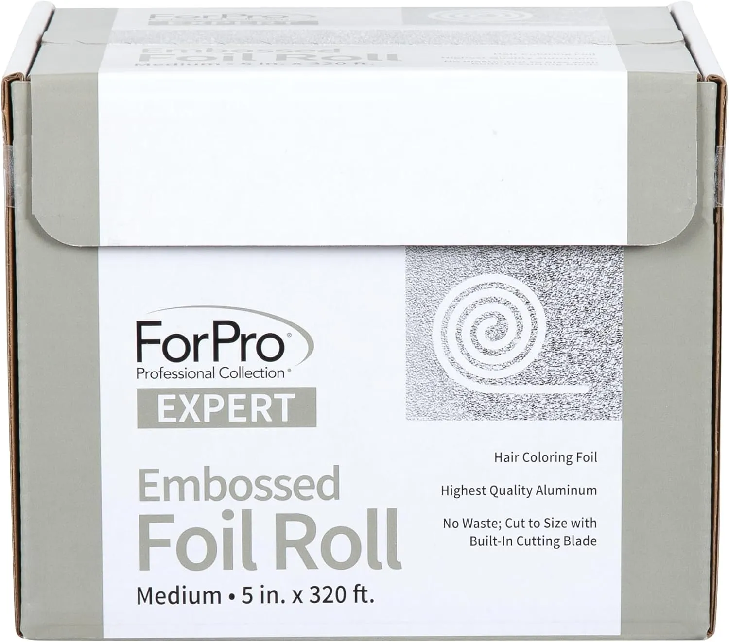 ForPro Embossed Foil Sheets 500S, Aluminum Foil, Pop-Up Foil Dispenser, Hair Foils & ForPro Expert Embossed Aluminum Foil Roll, 320 Ft Hair Foils for Color Application and Highlighting