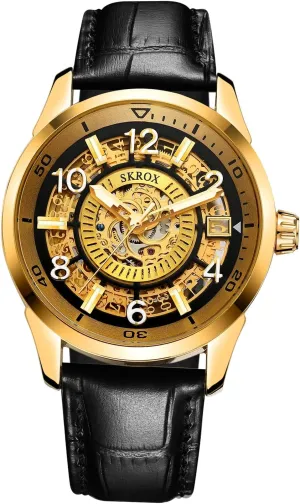FORSINING Men's Watches Automatic Skeleton Date Calendar Analog Waterproof Three-dimensional Luminous Wrist Watch