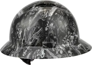 Full Brim Hard Hat - OSHA Safety Helmet Durable Lightweight Carbon Fiber Hard Hat, 6-Point Ratchet Suspension Protective Gear for Men and Women