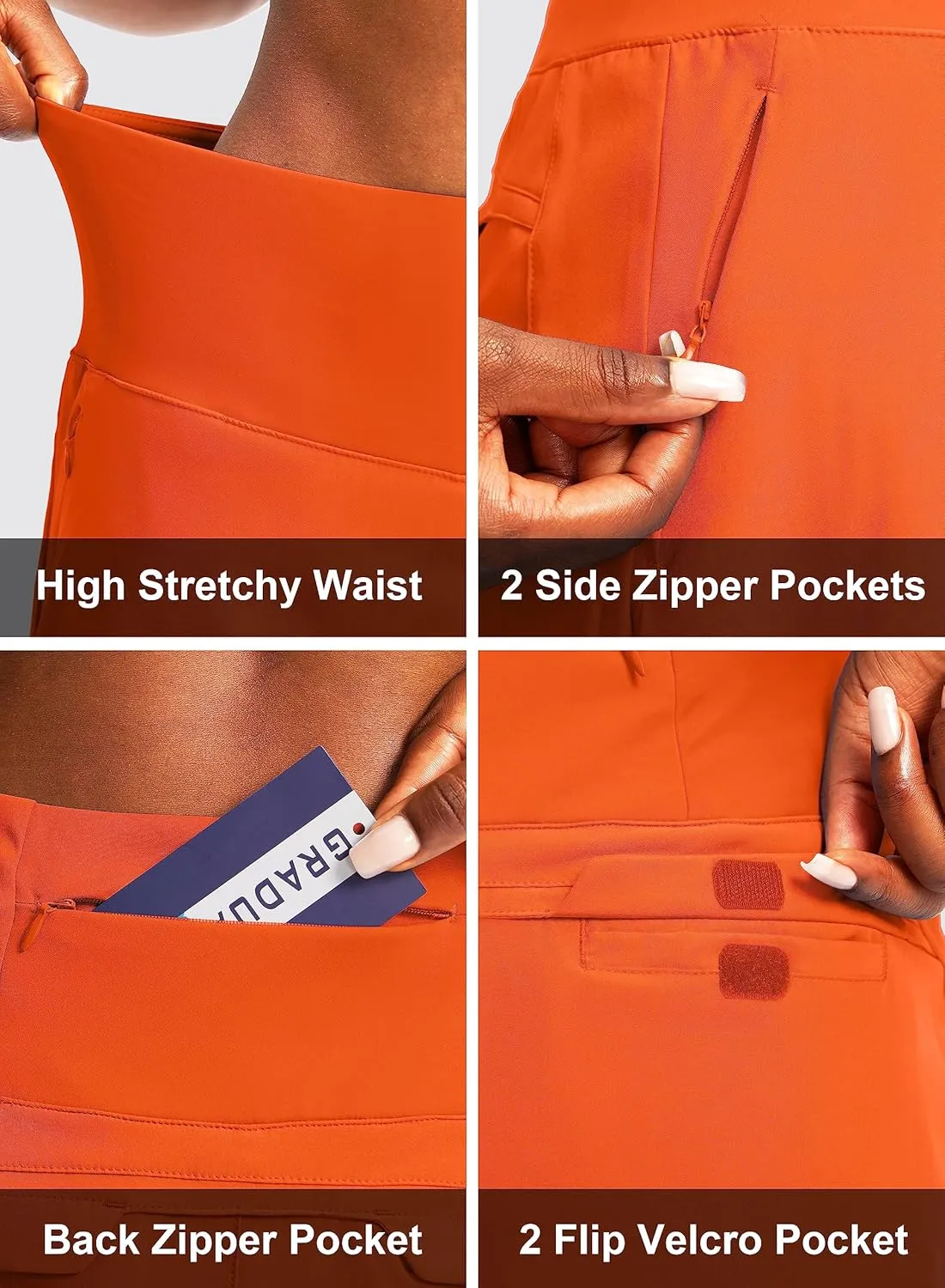 G Gradual Golf Skorts Skirts for Women with 5 Pockets Women's High Waisted Lightweight Athletic Skirt for Tennis Running