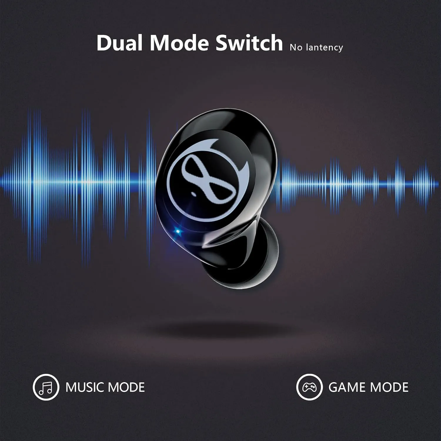 Gaming Earbuds Kids Bluetooth Earbuds 5.3 in-Ear Headphones with Mic 36H Playtime IPX6 Waterproof Touch Control HiFi Stereo LED Display Kids Wireless Earbuds