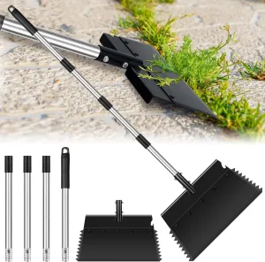 Garden Flat Shovel - Weeding Tool, 62 Inch Heavy Duty Multifunctional Garden Cleaning Shovels, Floor Scrapers Long Handle, Metal Weeding Scraper for Lawn Edging, Ice Scraper Snow Shovel
