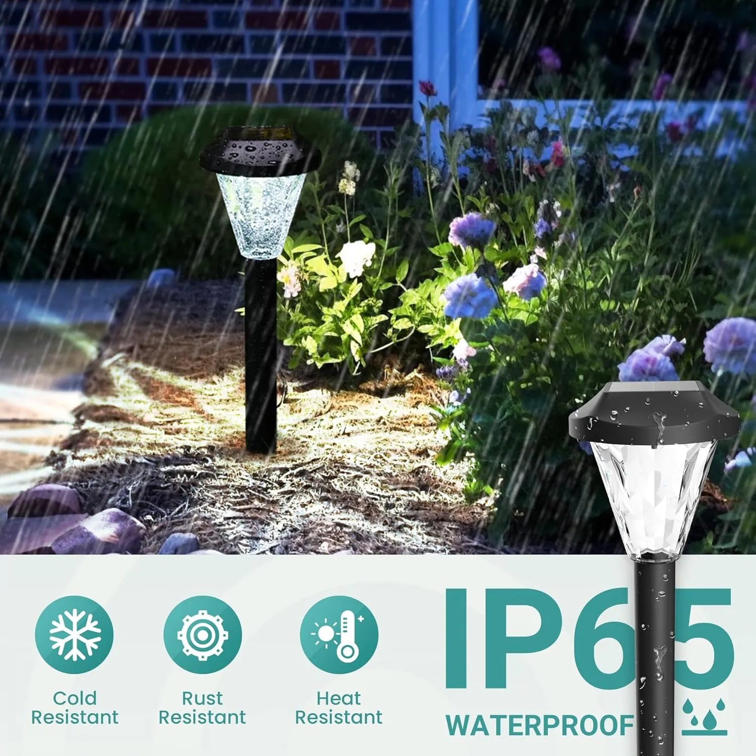 GIGALUMI 12 Pack Solar Lights Outdoor Waterproof,New Upgraded Light for Outside,Solar Garden Lights,Pathway Outdoor Light for Patio,Lawn,Yard and Landscape