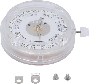 Gold Alloy 2834 Mechanical Watch Movement, 30mm Diameter, Repair Replacement Part, with Storage Box and Fixing Tools