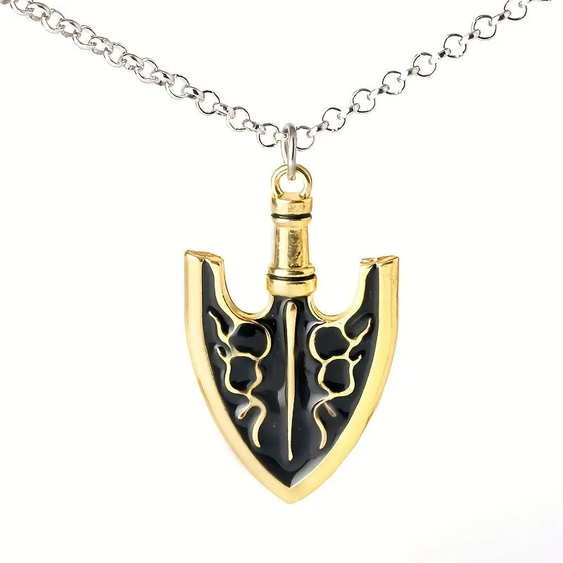 Golden Small Shovel Alloy Keychain Car Pendant Men's Necklace
