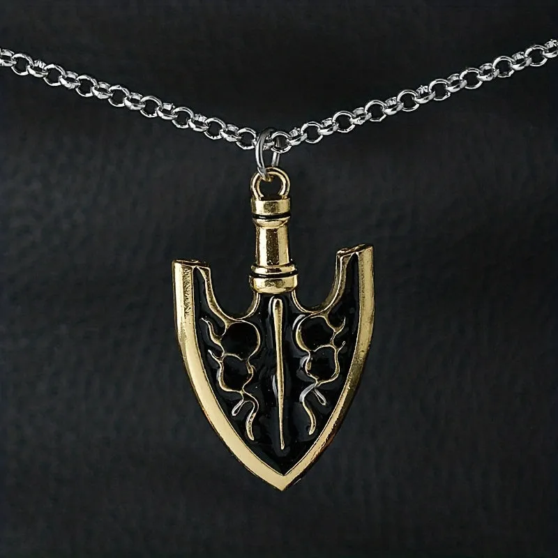 Golden Small Shovel Alloy Keychain Car Pendant Men's Necklace