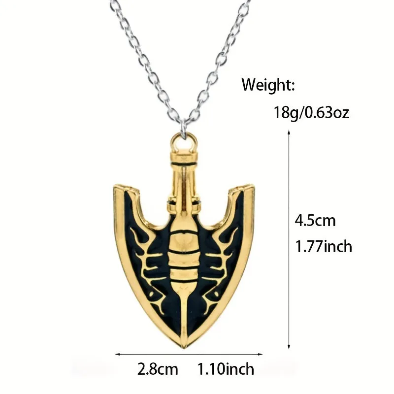Golden Small Shovel Alloy Keychain Car Pendant Men's Necklace