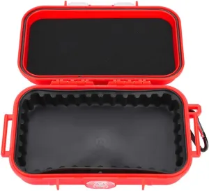 GOTOTOP Waterproof Storage Case, Outdoor Survival Storage Box Shockproof Waterproof Storage Case Airtight Carry Box Container for Fishing Camping Hiking Outdoor Activities Waterproof Container (Red)