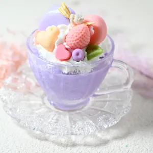 Gourmet Dessert Candle in Vintage Teacup Set