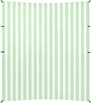 Green and White Stripes Beach Cabana Tent UPF50  Protection Lightweight Shade Sun Shelter with Sturdy Poles, Sandbags and Shovel for Camping, Picnics, Backyard