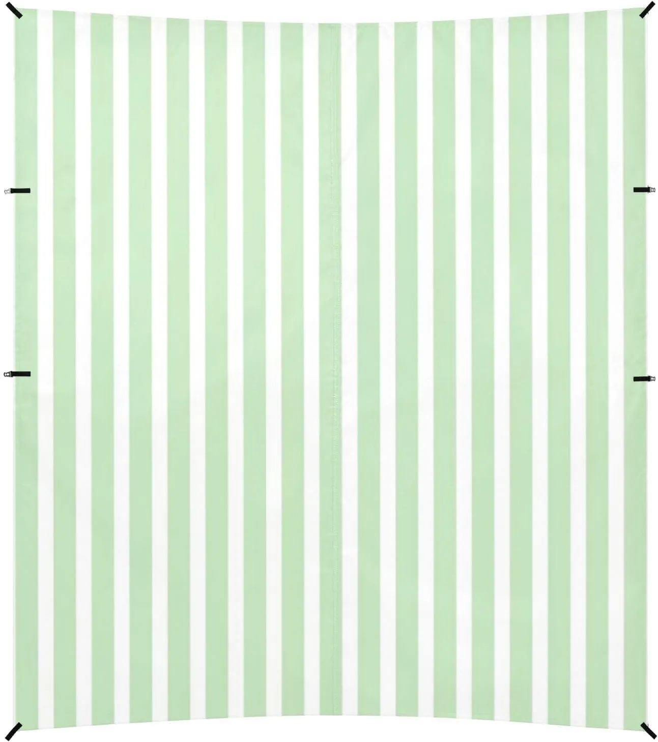 Green and White Stripes Beach Cabana Tent UPF50  Protection Lightweight Shade Sun Shelter with Sturdy Poles, Sandbags and Shovel for Camping, Picnics, Backyard