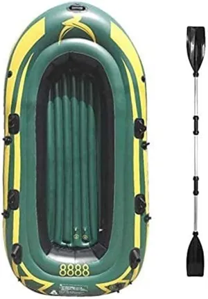Green Kayak Fishing Rubber Boat Kayak 4 People Inflatable Kayak Plastic Boat Kayak Fishing Boat Inflatable Boat